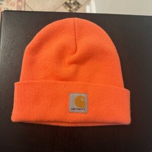 Carhartt Hat Kids Neon Orange Beanie Construction Cosplay Streetwear Hip NWOT